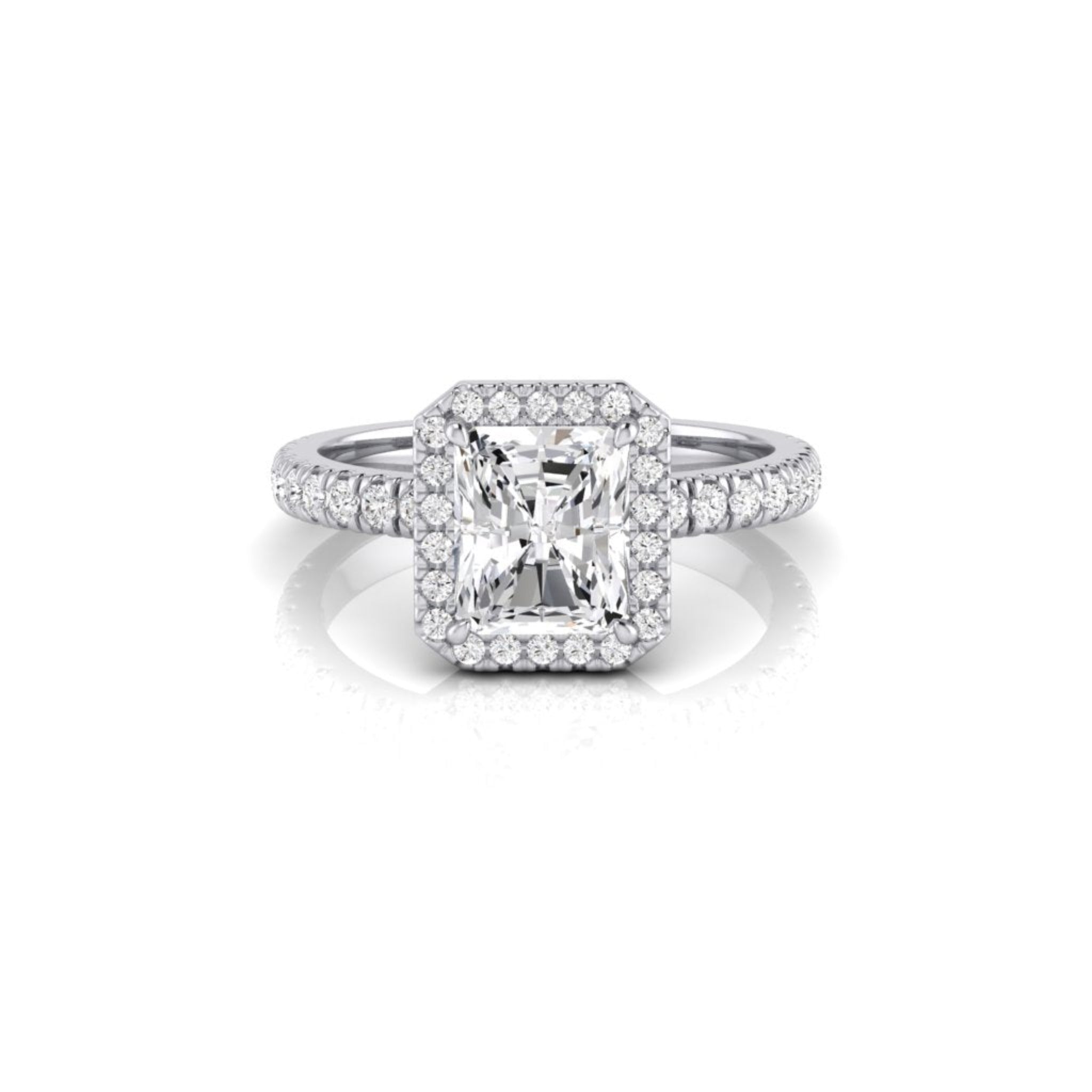 Talia Radiant Diamond Halo Ring